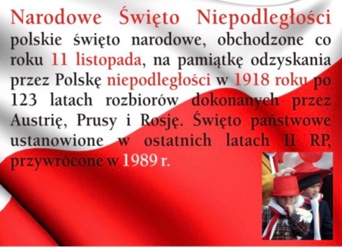 OBCHODY 11. LISTOPADA – NARODOWEGO ŚWIĘTA NIEPODLEGŁOŚCI W SZKOLE POLSKIEJ