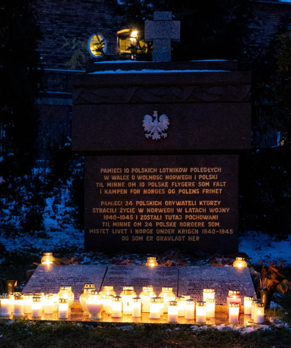 Zaproszenie na spotkanie przy pomniku Vestre Gravlund w Oslo w uroczystość Wszystkich Świętych