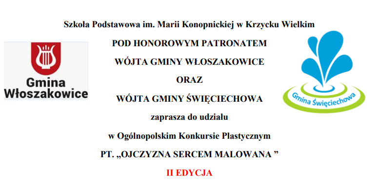 Ogólnopolski Konkurs Plastyczny pt. ,,Ojczyzna sercem malowana”